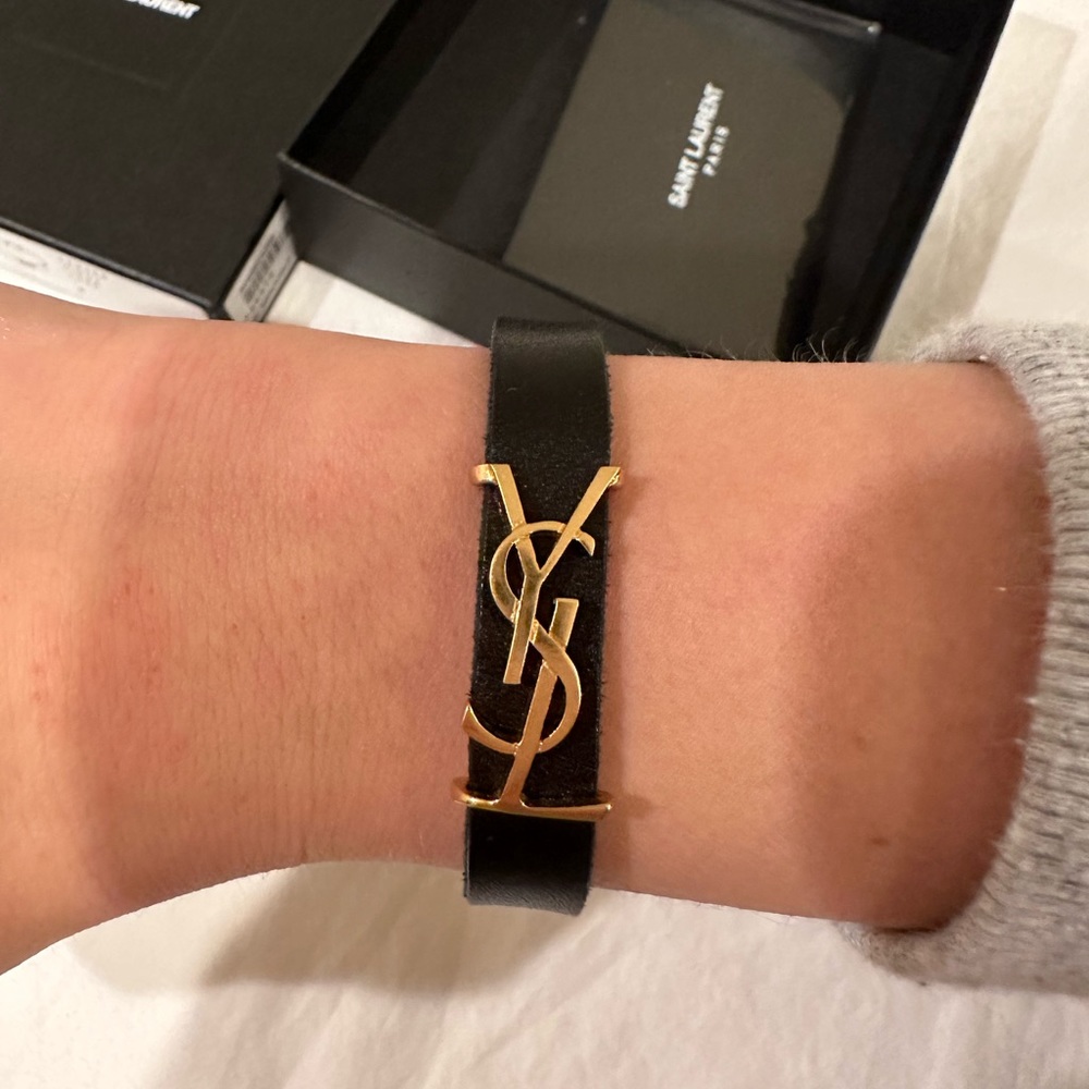 YSL leather bracelet